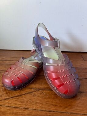 Melissa Jelly Sandals- Clear with colorful sole